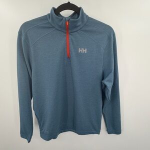 Helly Hansen X Cool Blue 1/4 Zip Pullover Sweatshirt Size Small Mens